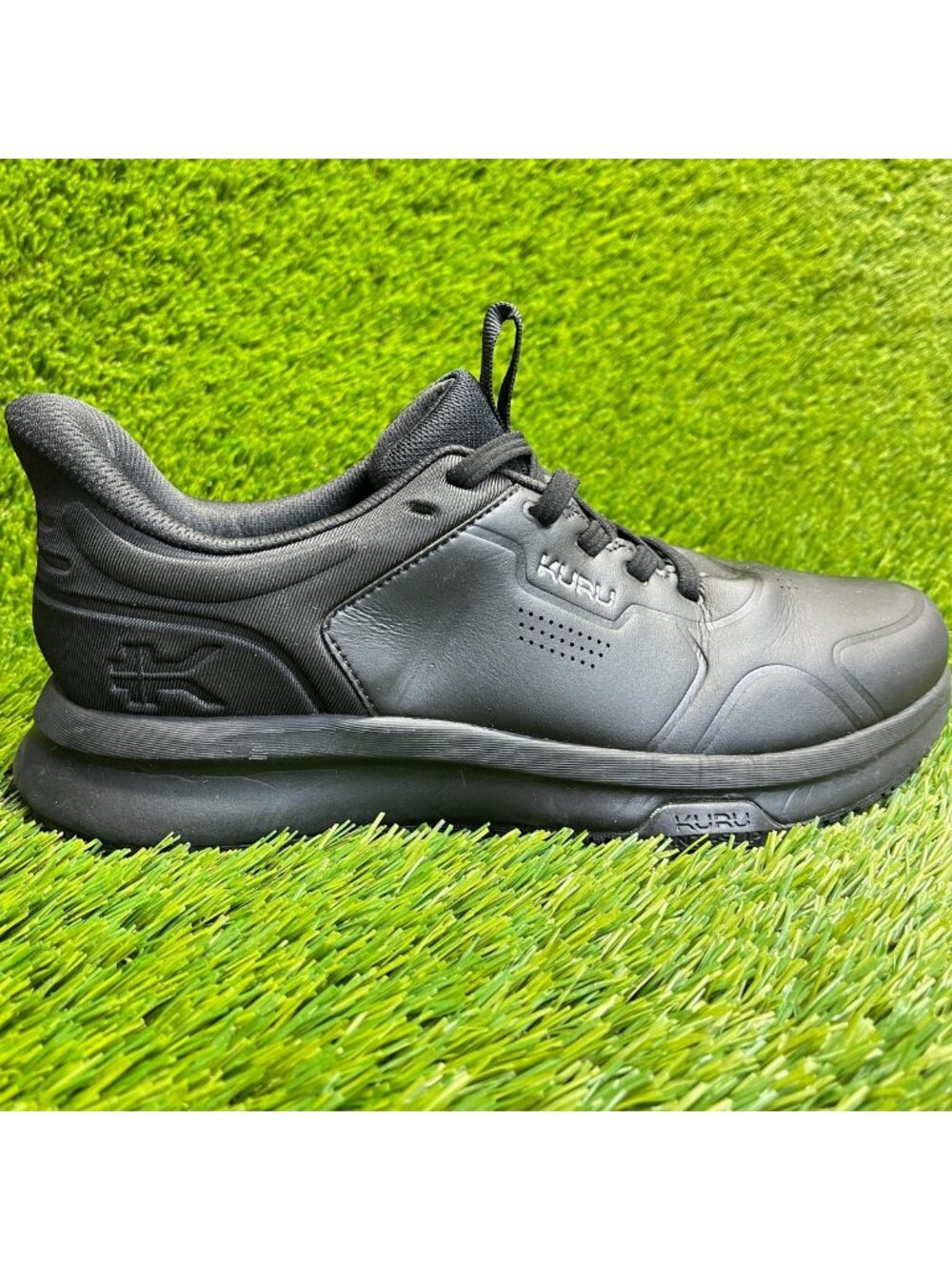 Kuru Shift Womens Size 9 Jet Black Athletic Walking Anti-Slip Shoes Sneakers